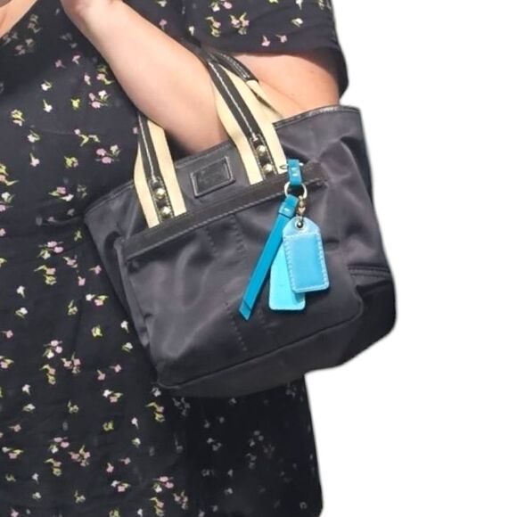 COACH Hampton Black Satin Mini Tote (No. AG5M-126) - Picture 10 of 12